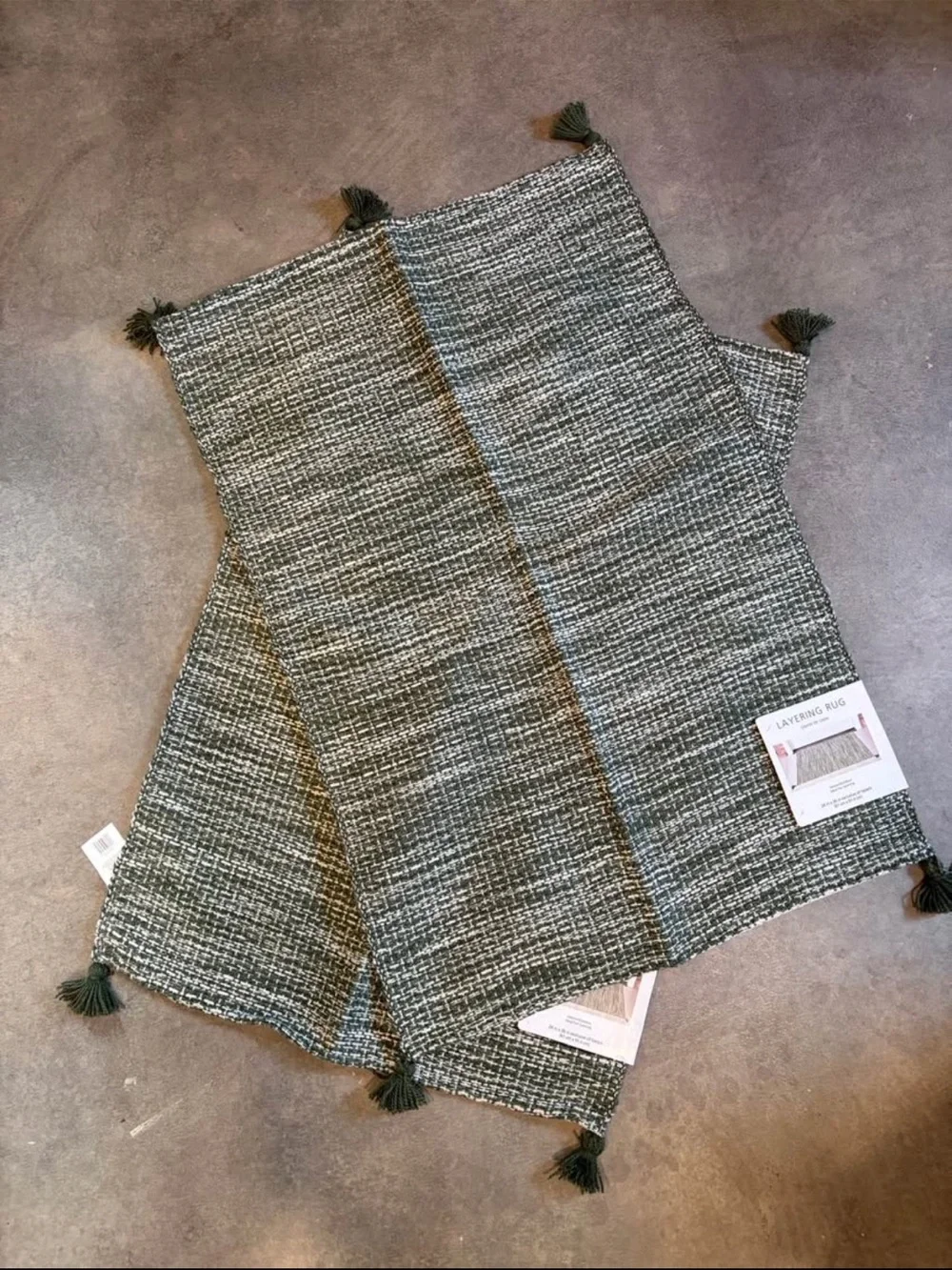 Indoor/Outdoor Green Layering Rugs